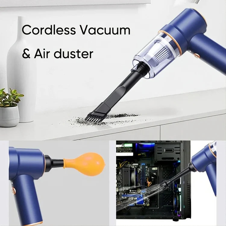 3-in-1 Wireless Mini Vacuum Cleaner – Portable Vacuum & Air Blower for Car & Home